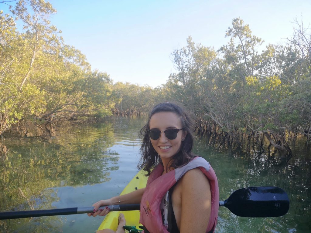 Crystal Vera McClelland kayaking