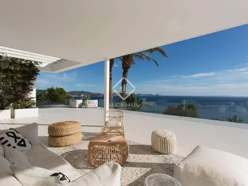 Stunning 5-bedroom villa with fantastic sea view and tourist licence for sale in Es Cubells, Ibiza