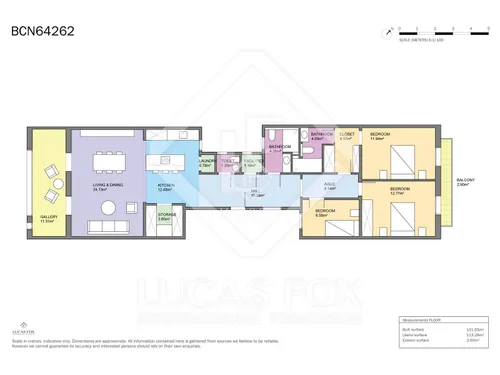 3 Bedrooms Apartment in Aribau