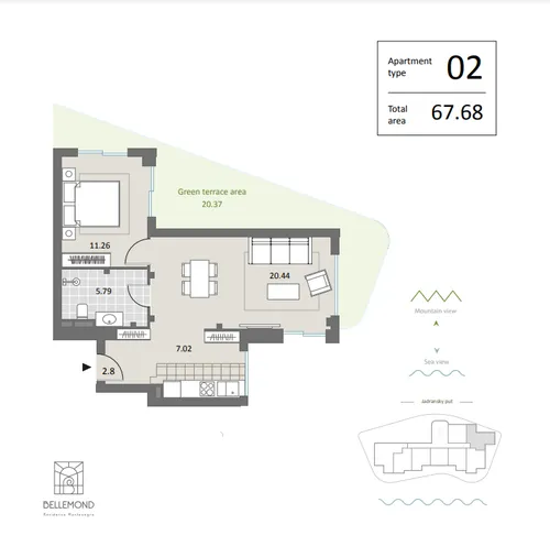 1 Bedroom Apartment in Becici