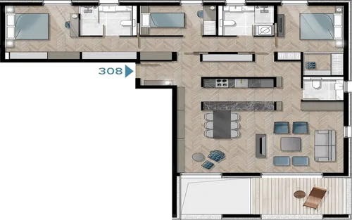 3 Bedrooms Apartment in Porto Montenegro