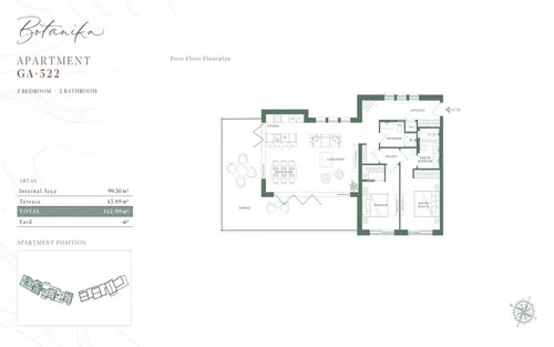 2 Bedrooms Apartment in Lustica