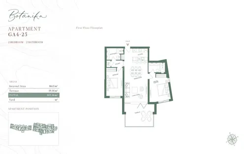 2 Bedrooms Apartment in Lustica