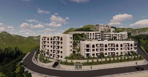 Modern three-bedroom apartments in the residential complex of buildings