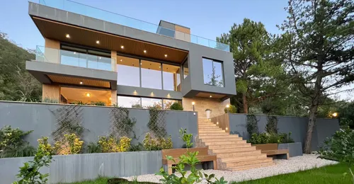 Modern Four-Bedroom Family Villa with Rooftop Pool and Panoramic Sea Views