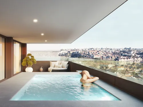 Four bedroom apartment with balcony and terrace with private pool Vila Nova de Gaia