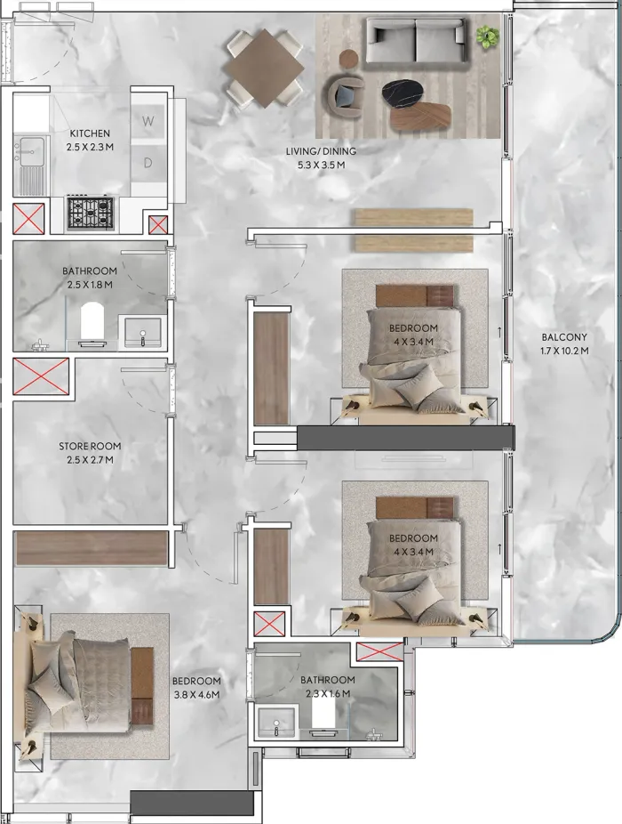 3 Bedroom Type 1