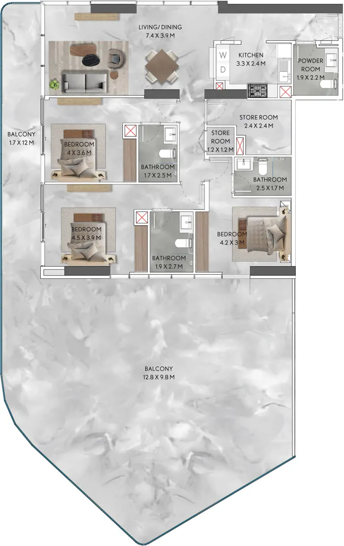 3 Bedroom Type 2A